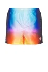 Casablanca Elastic Waist Swimming Trunks In Tie Dye