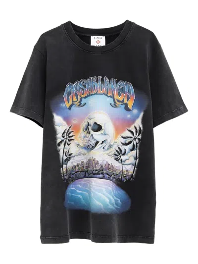 CASABLANCA PRINTED T-SHIRT