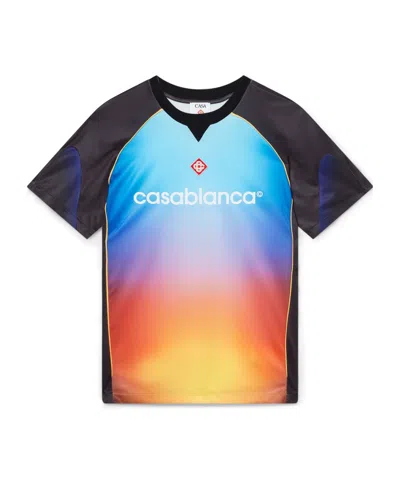 CASABLANCA CASABLANCA LOGO PRINTED CREWNECK T-SHIRT