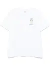 Casablanca White Crewneck T-shirt With Logo Detail On The Front And Maxi Logo Print On The Rear In White