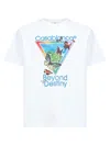 Casablanca T-shirt In Jersey Con Stampa Stampa Grafica Maniche Corte Girocollo In White