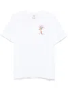 Casablanca White Crewneck T-shirt With Logo Detail On The Front And Maxi Logo Print On The Rear In Cotton Man In White