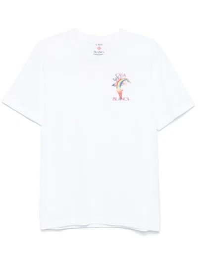 CASABLANCA PRINTED T-SHIRT