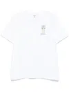 Casablanca White Crewneck T-shirt With Logo Detail On The Front And Maxi Logo Print On The Rear In White