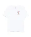 Casablanca White Crewneck T-shirt With Logo Detail On The Front And Maxi Logo Print On The Rear In Cotton Man In White