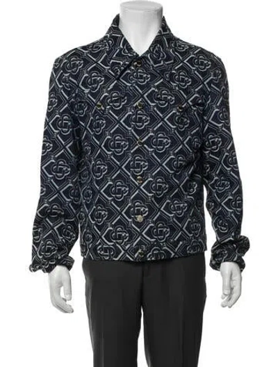 Pre-owned Casablanca Printed Trucker Jacket In Blue