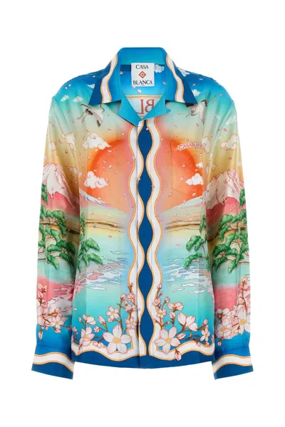 CASABLANCA CASABLANCA PRINTED TWILL SHIRT
