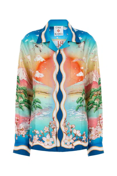 CASABLANCA CASABLANCA PRINTED TWILL SHIRT