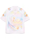 Casablanca Psychedelic Nirvana-print Shirt In White