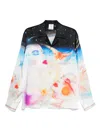 Casablanca Mens Galactic Connection Cuban-collar Graphic-pattern Silk Shirt In Multi