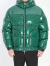 Casablanca Quilted Down-feather Jacket With Glossy Finish In Green