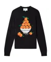 Casablanca Pyramide D'oranges Intarsia-knit Cotton Jumper In Black