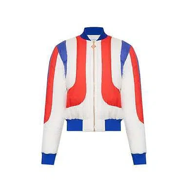 Pre-owned Casablanca Quilted Bomber Jacket In White