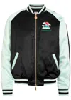 Casablanca Quilted Colour-block Satin Track Jacket In Multi