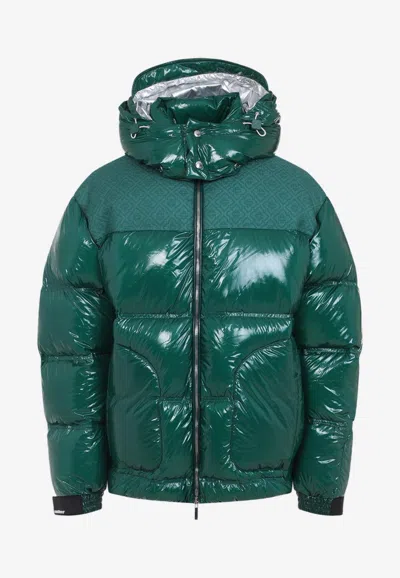 Casablanca Polyamide Puffer Jacket Men In Green