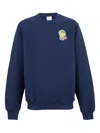Casablanca Quilted Mascot Sweatshirt In Blue