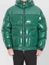 Casablanca Quilted Down-feather Jacket With Glossy Finish In Green