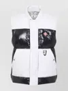 Casablanca Color-block Black Down Vest With Stand-up Collar In Black