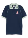 Casablanca Polo With Logo In Blue