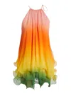 CASABLANCA CASABLANCA RAINBOW GRADIENT COCKTAIL DRESS