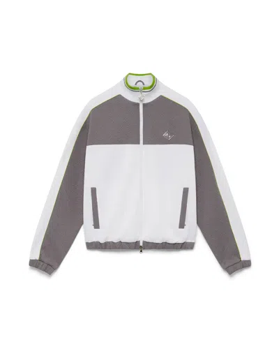 Casablanca Raised Jacquard & Tricot Jacket - Men's Mini Collection In Greywhite