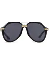 Casablanca Rajio Pilot-frame Sunglasses In Black