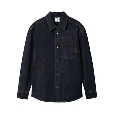Pre-owned Casablanca Raw Denim Shirt 'indigo' | Blue | Men's Size L