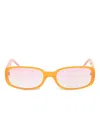 Casablanca Rectangle-framed Sunglasses In Gold