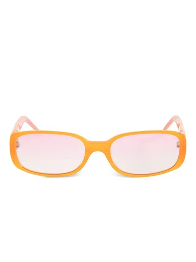 Casablanca Rectangle-framed Sunglasses In Gold