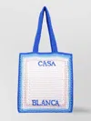 Casablanca Rectangular Crochet Tote Bag With Dual Handles