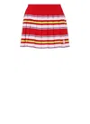 Casablanca Multicolor Flared Skirt In Red