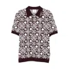 Casablanca Monogram Knit Short-sleeved Polo T-shirt In Multi