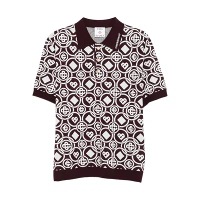 CASABLANCA CASABLANCA RED POLO SHIRTS MEN