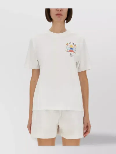 CASABLANCA REGULAR FIT CREW NECK GRAPHIC PRINT T-SHIRT