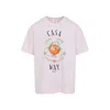 Casablanca Casa Way Orange Mascot Short Sleeve T-shirt In Pink