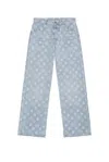 Casablanca Relaxed Fit Monogram Jeans In Blue