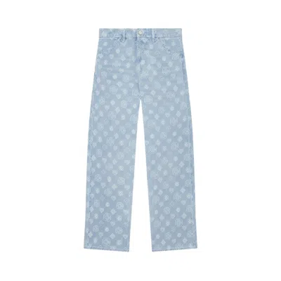Pre-owned Casablanca Relaxed-fit Monogram Jeans 'blue' | Men's Size 30