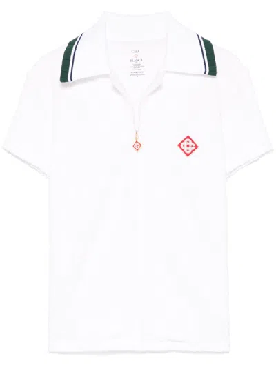 CASABLANCA RIBBED-COLLAR SHIRT