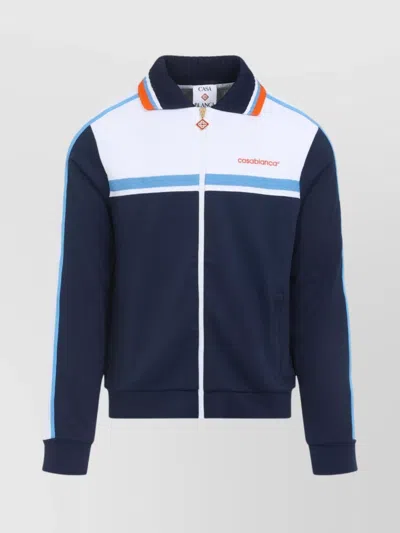 CASABLANCA RIBBED COLLAR SIDE POCKETS TRACK JACKET