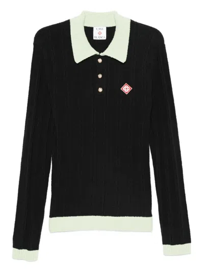 CASABLANCA RIBBED KNIT POLO