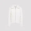 Casablanca White Merino Wool Ribbed Padded Jacket In White