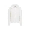 Casablanca White Merino Wool Ribbed Padded Jacket In White