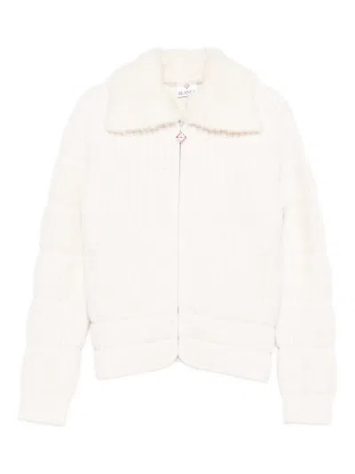Casablanca Ribbed Padded Jacket In White
