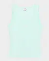 Casablanca Ribbed Tank Top In Blue