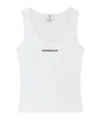 Casablanca Ribbed Tank Top In White