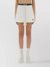 Casablanca Textured Fabric Tennis Skirt With Drawstring Waist