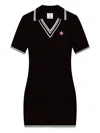 Casablanca Women Ribbed Turtleneck Dress In Black