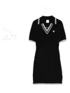 Casablanca Viscose Polo Shirt Dress In Black