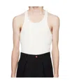 Casablanca Boucle Ribbed Vest In Nude