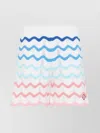 Casablanca Wave Multicolor Shorts With Logo Patch On The Front And All-over Striped Motif In Cotton Man